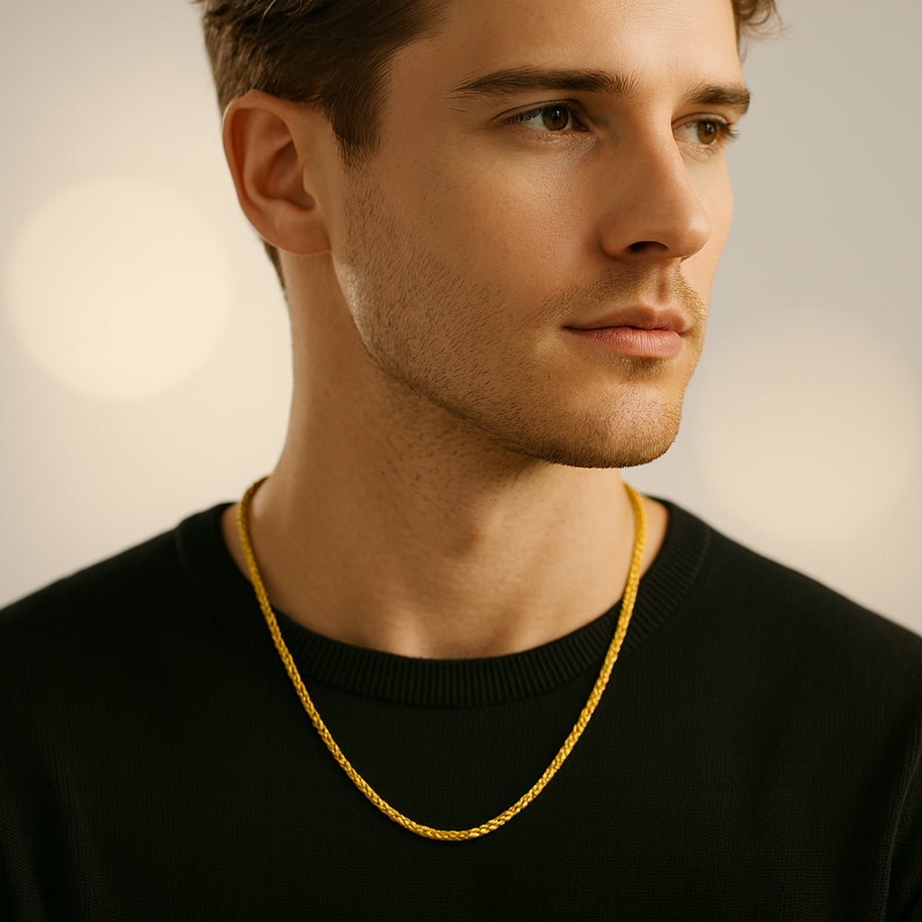 3mm Rope Chain – 14K Gold Finish