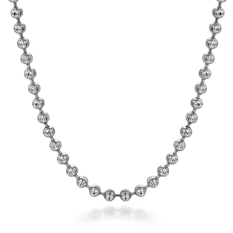 4mm S925 Beaded Necklace