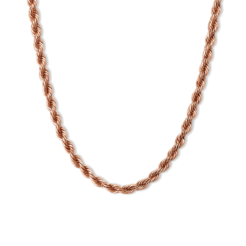 4mm Rope Chain – Rose Gold Finish