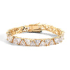10mm Triangle Tennis Bracelet – 14K Gold Finish