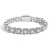 10mm Cluster-Set 5A Natural Zircon Tennis Bracelet