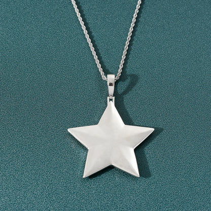 Iced Out Star Pendant – Gold Finish