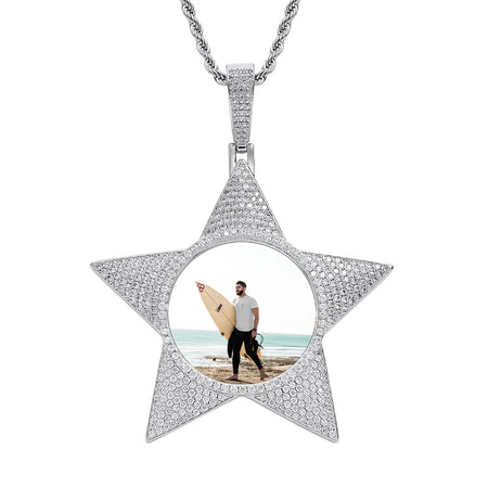 Iced Out Star Pendant – Gold Finish