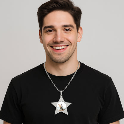 Iced Out Star Pendant – Gold Finish