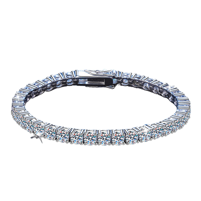 8mm S925 Moissanite Tennis Bracelet D Color Prong-Set Inspired by Neymar