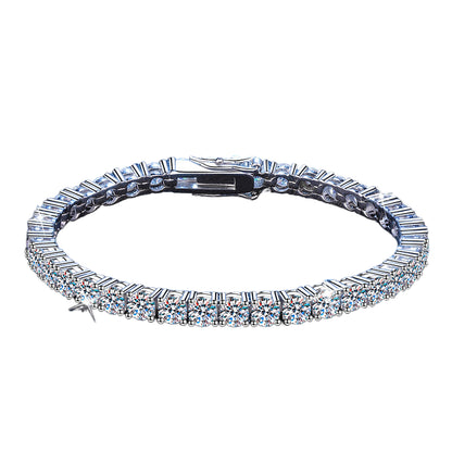 8mm S925 Moissanite Tennis Bracelet D Color Prong-Set Inspired by Neymar