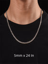 8mm S925 Curb Chain Necklace