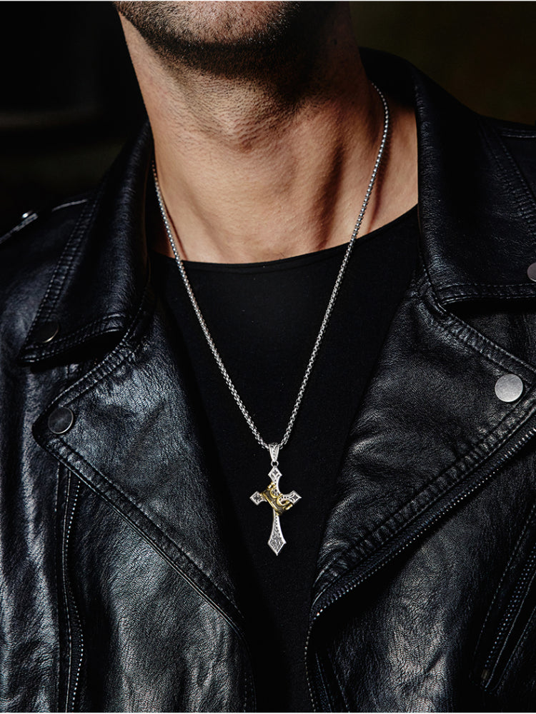 IDEAGEMER | Crown Cross Pendant