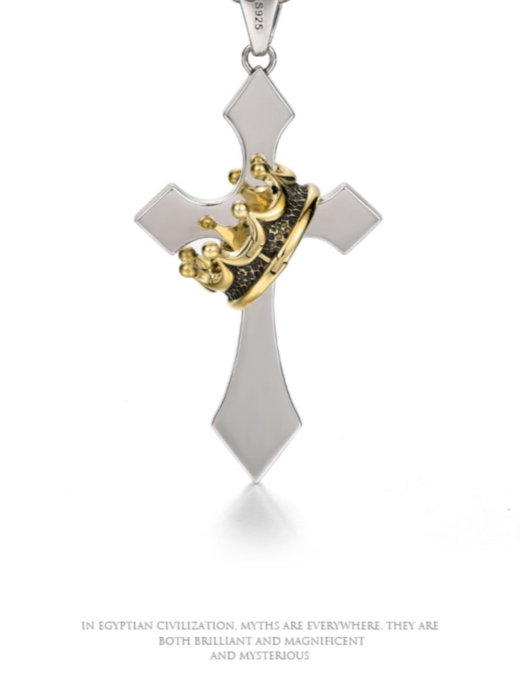 IDEAGEMER | Crown Cross Pendant