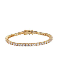 5mm Gold-Plated S925 5A CZ Tennis Bracelet