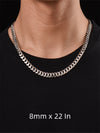8mm S925 Curb Chain Necklace