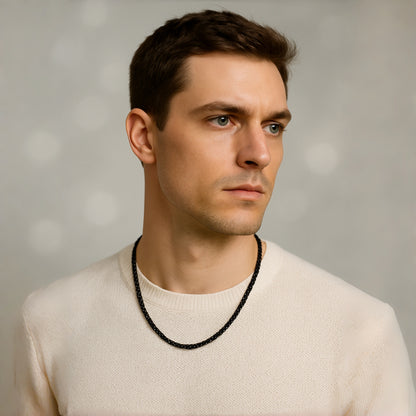 3mm Cuban Link Chain – Black Gold Finish