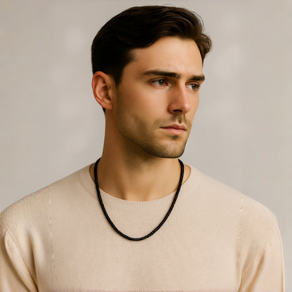 3mm Cuban Link Chain – Black Gold Finish