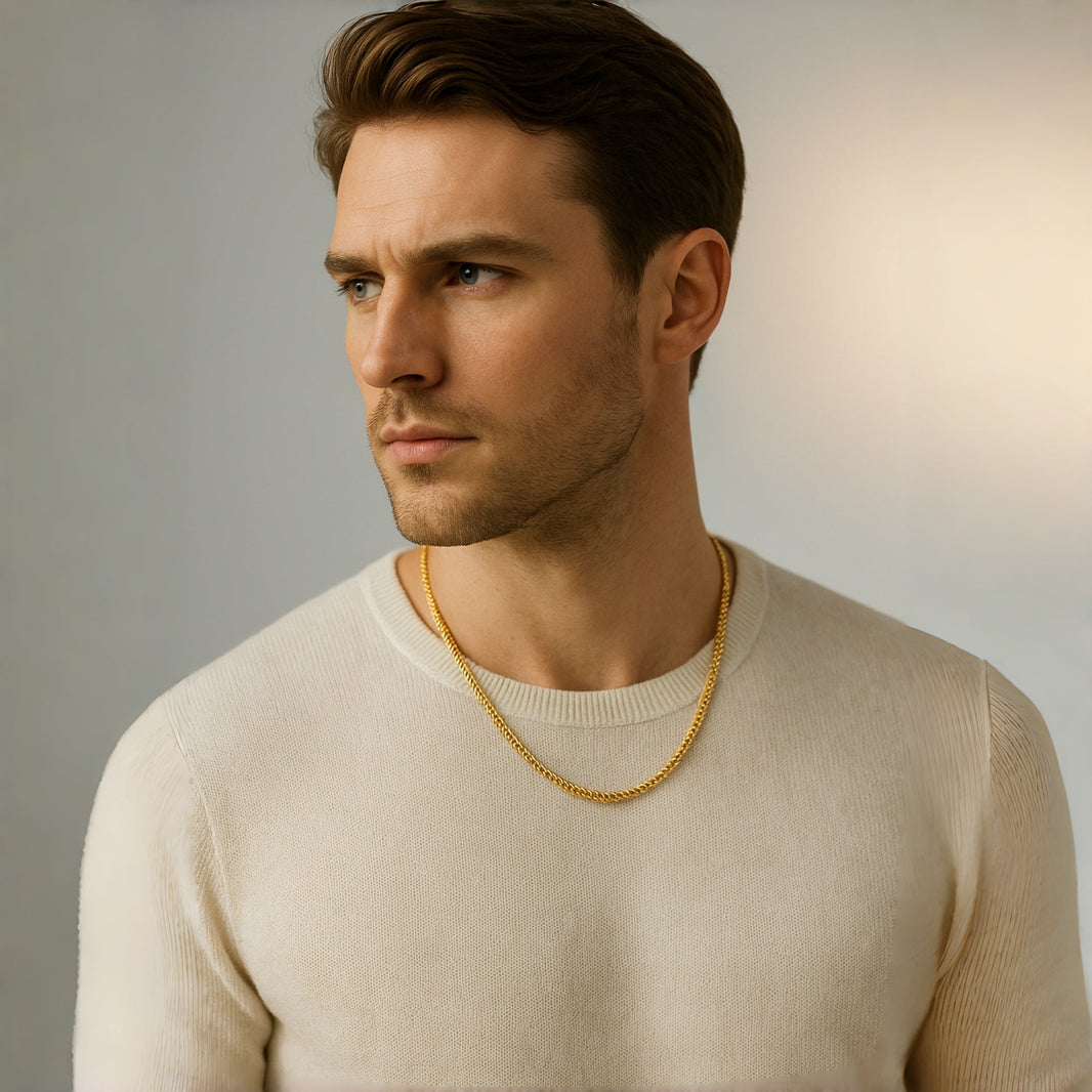 3mm Cuban Link Chain – 14K Gold Finish