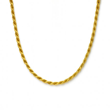 3mm Rope Chain – 14K Gold Finish