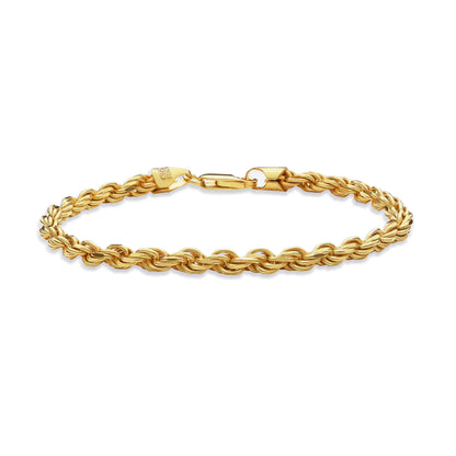 4mm Rope Chain Set – Gold Finish