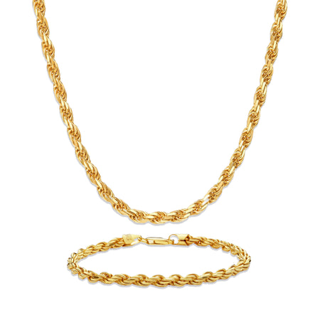 4mm Rope Set – 14K Gold Finish