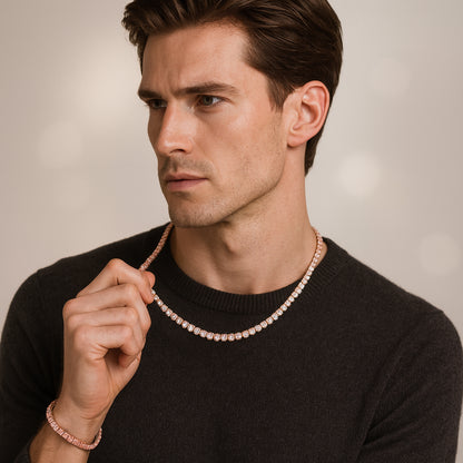 4mm Tennis Bracelet – Rose Gold Finish