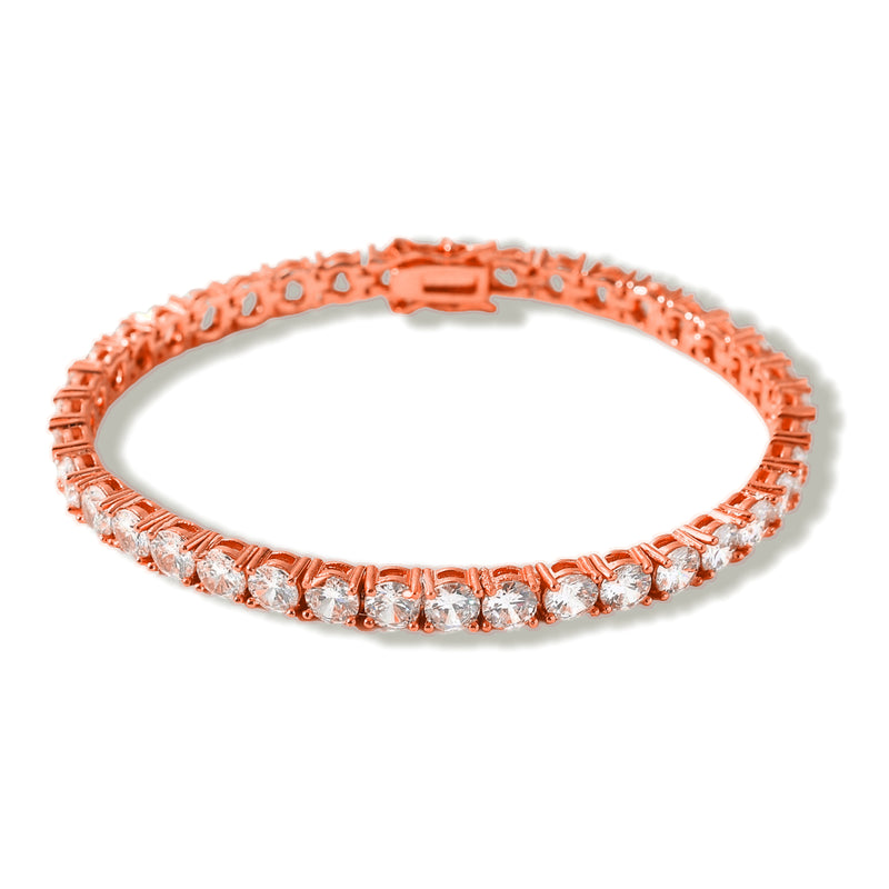 4mm Tennis Bracelet – Rose Gold Finish