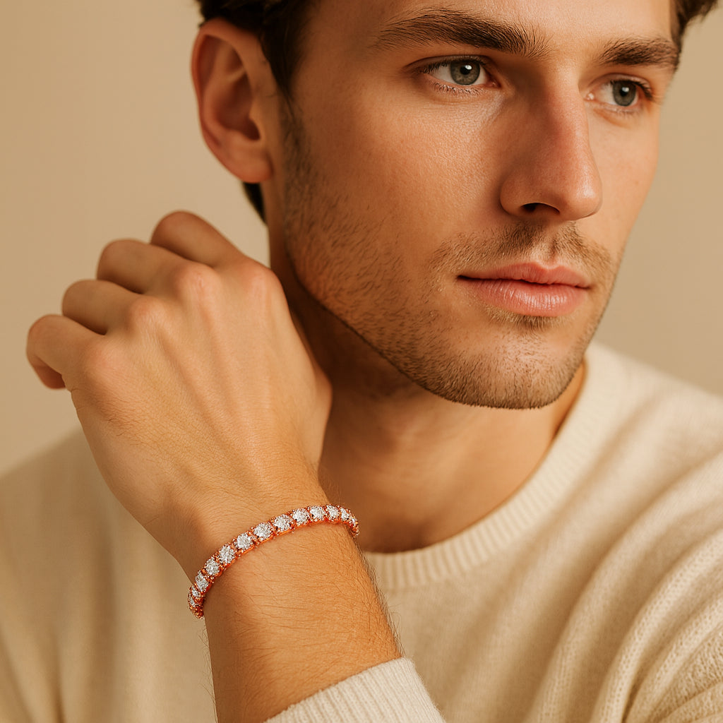 4mm Tennis Bracelet – Rose Gold Finish