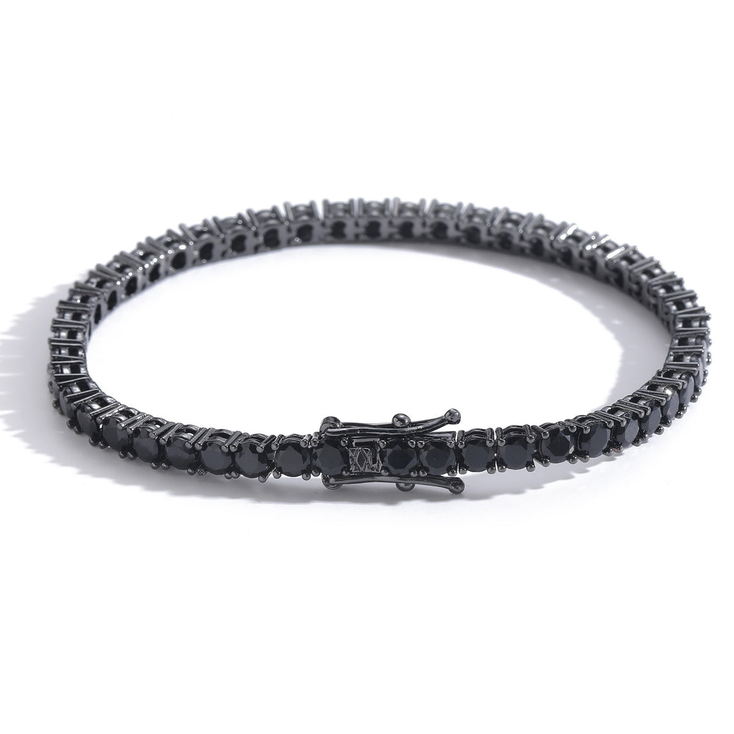 4mm Tennis Bracelet – Black Gold Finish