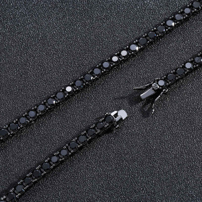 4mm Tennis Chain – Black Gold Finish