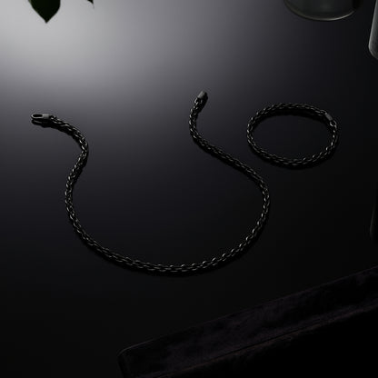 4mm Rope Chain – Black Gold Finish