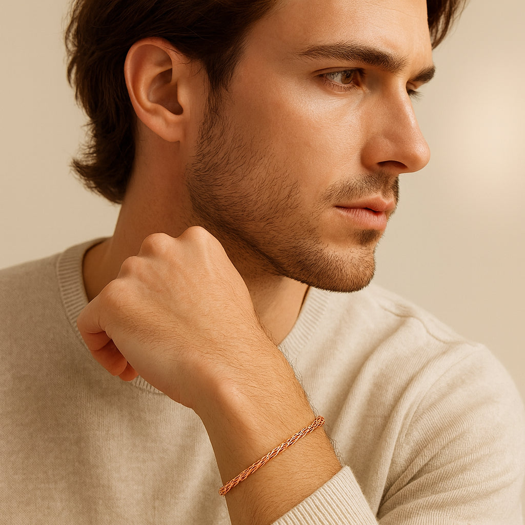 4mm Rope Bracelet – Rose Gold Finish