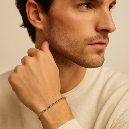 4mm Rope Bracelet – Rose Gold Finish