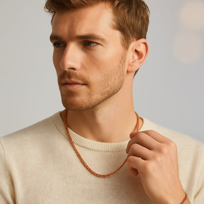 4mm Rope Chain – Rose Gold Finish