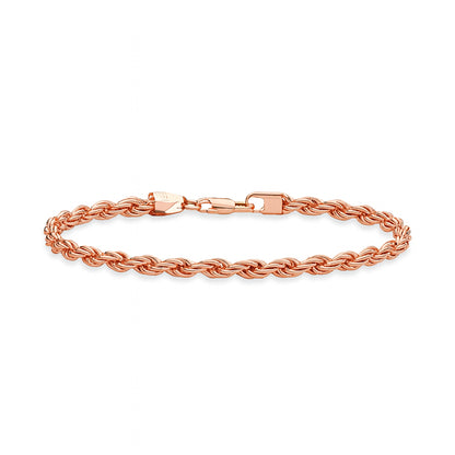 4mm Rope Bracelet – Gold Finish