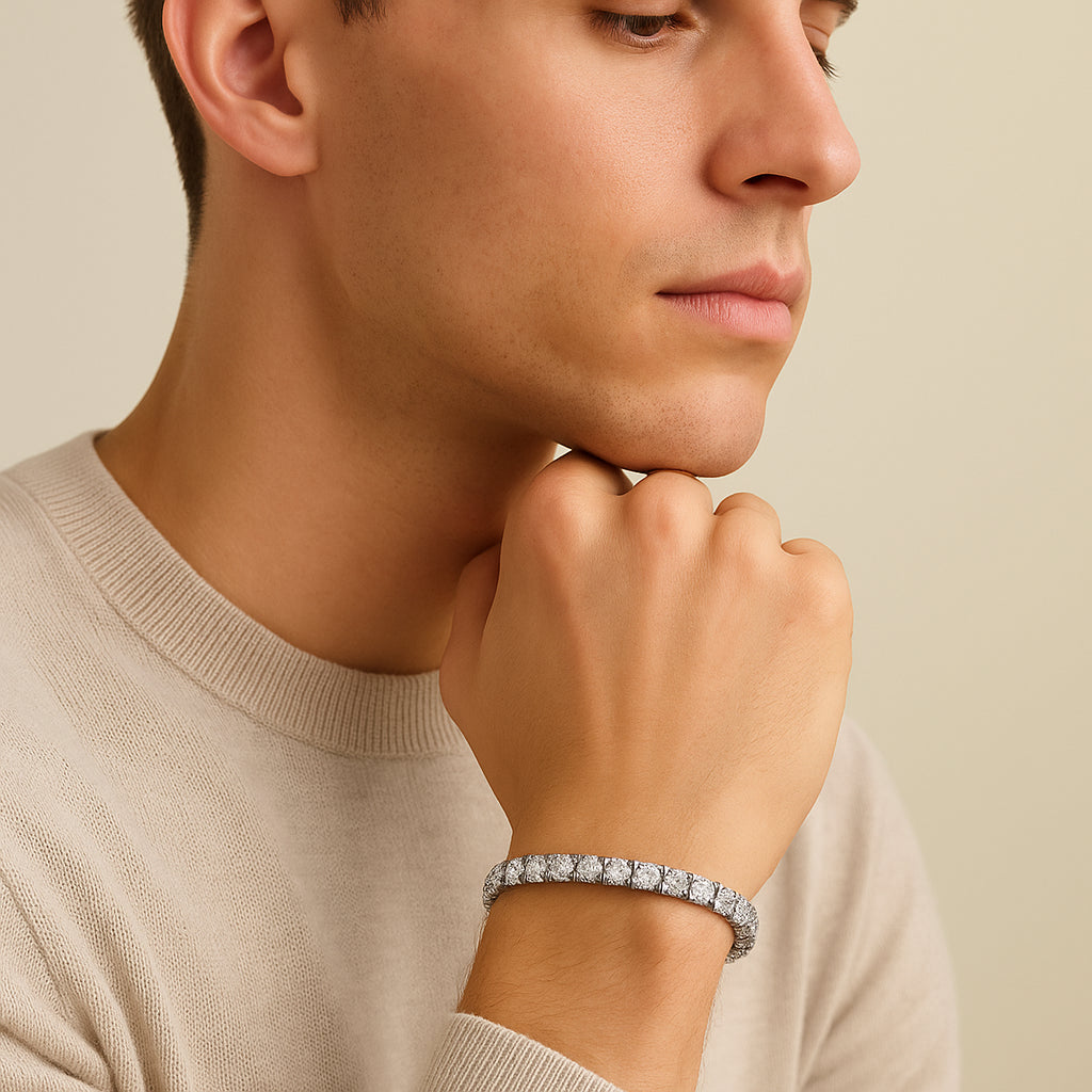 4mm Tennis Bracelet – Silver Finish