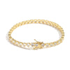 5mm Heart Tennis Bracelet – 14K Gold Finish
