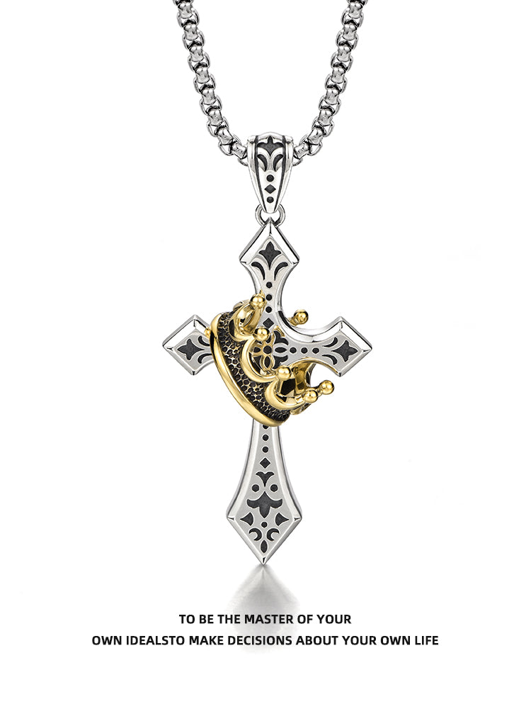 IDEAGEMER | Crown Cross Pendant