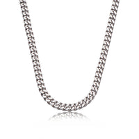8mm Sterling Silver Cuban Link Chain – Rhodium Finish