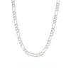 8mm Sterling Silver Figaro Chain – Rhodium Finish