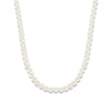 8mm Classic Pearl Necklace – Silver Finish – Inspired by ASAP Rocky