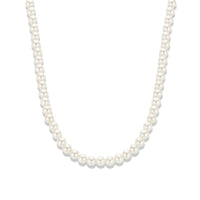 8mm Classic Pearl Necklace – Silver Finish – Inspired by ASAP Rocky
