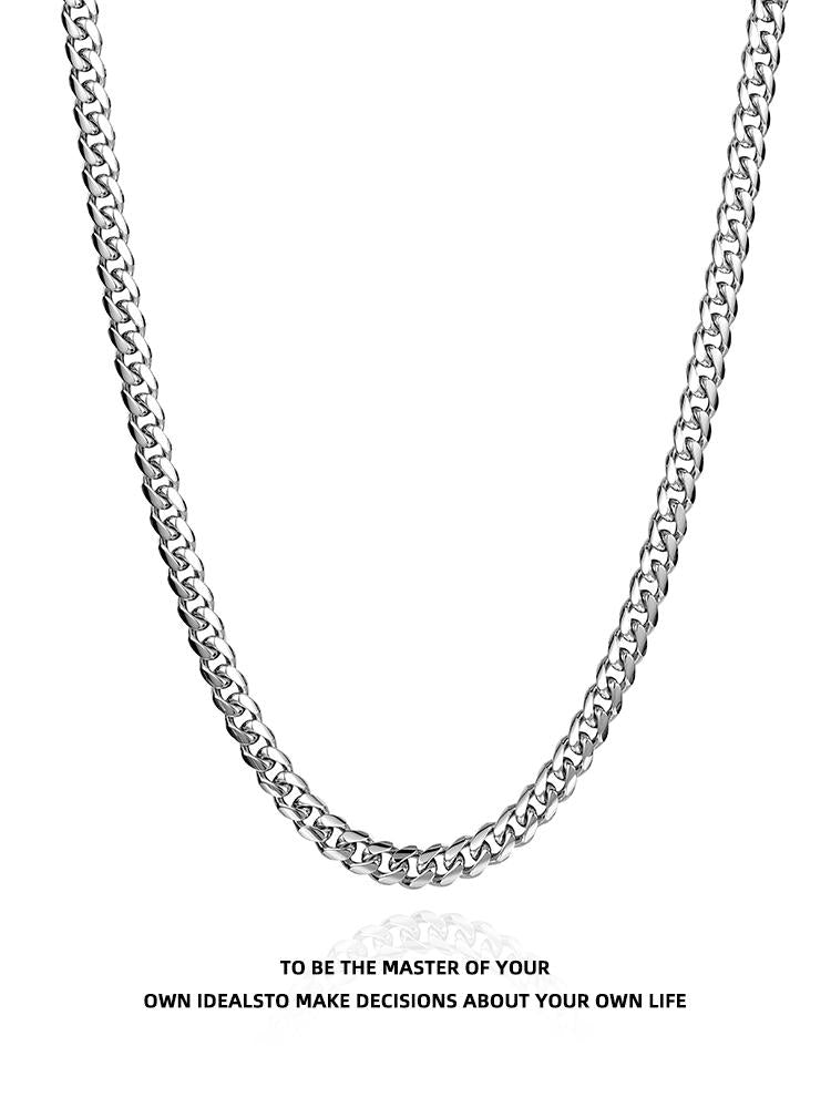 8mm S925 Curb Chain Necklace