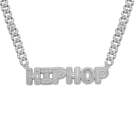 9mm Custom Iced Out Cuban Link Name Pendant – Gold Finish