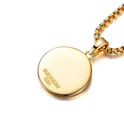 Sterling Silver Compass Pendant – 14K Gold Finish