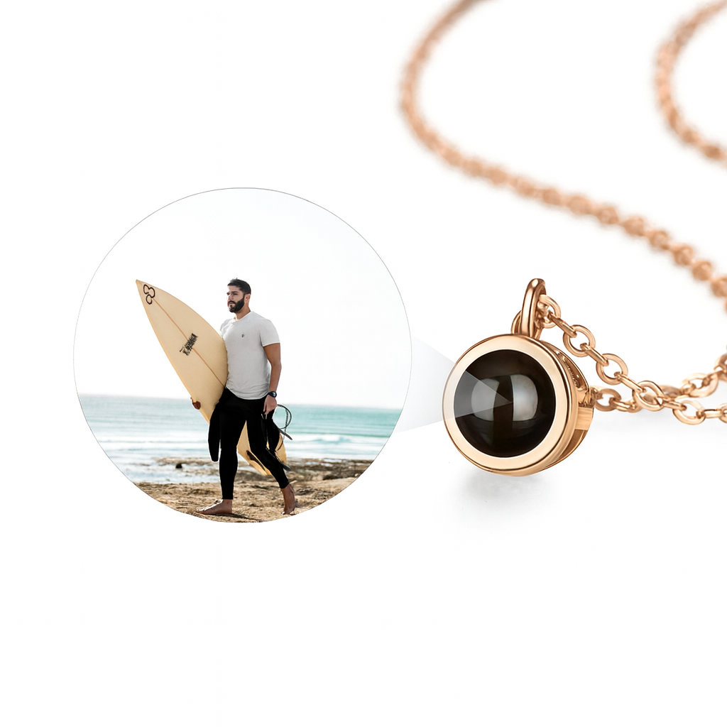Round Projection Pendant – Sterling Silver