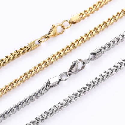 3mm Fox Tail Chain – Silver Finish