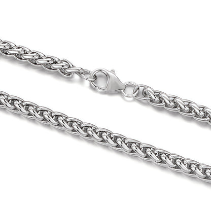 3mm Fox Tail Chain – Silver Finish
