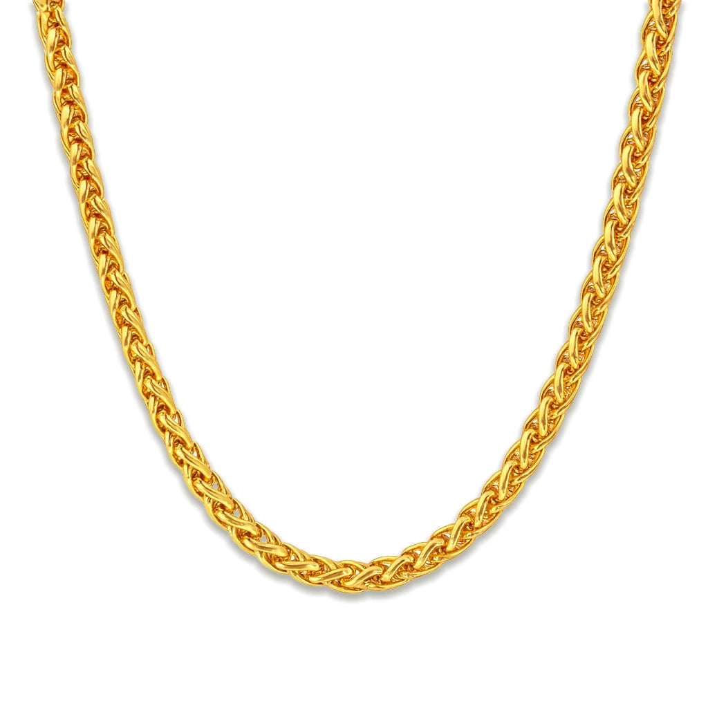 3mm Fox Tail Chain – Gold Finish