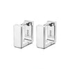 Sterling Silver Square Hoop Earrings – Rhodium Finish