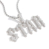 Custom Iced Out Gothic Letter Name Pendant – Gold Finish
