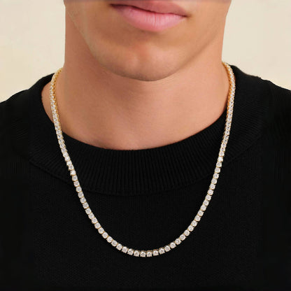 4mm Tennis Chain – 14K Gold Finish