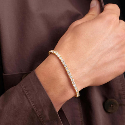 4mm Tennis Chain Set – 14K Gold Finish