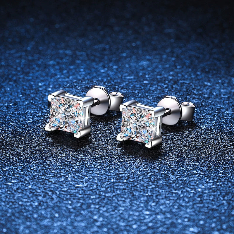 ICE BLING | Sparkling Square Stud Earrings